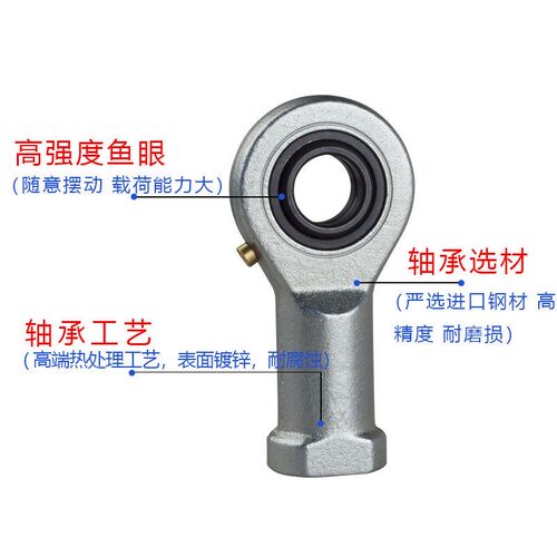 SI5鱼眼SIL6接头SI8关节轴承SIL10杆端球头SI12 15 17 20 25 30ES - 图2