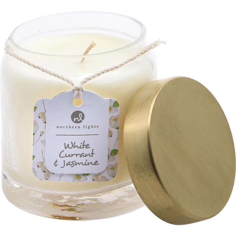 WHITE CURRANT & JASMINE; SCENTED SOY GLASS CANDLE 10 OZ - 图0