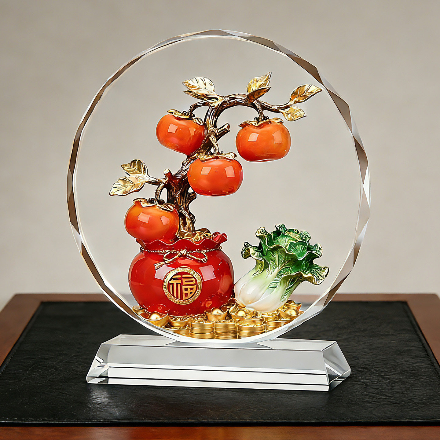 日照金山水晶摆件客厅入户玄关装饰品乔迁新居礼品桌面办公室摆件,淘宝优惠券,粉丝福利购,淘宝优惠卷