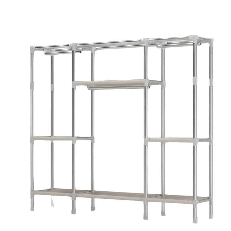 简易组装实用布衣柜钢管加粗加固全钢架衣柜卧室双人布艺收纳柜,淘宝优惠券,粉丝福利购,淘宝优惠卷