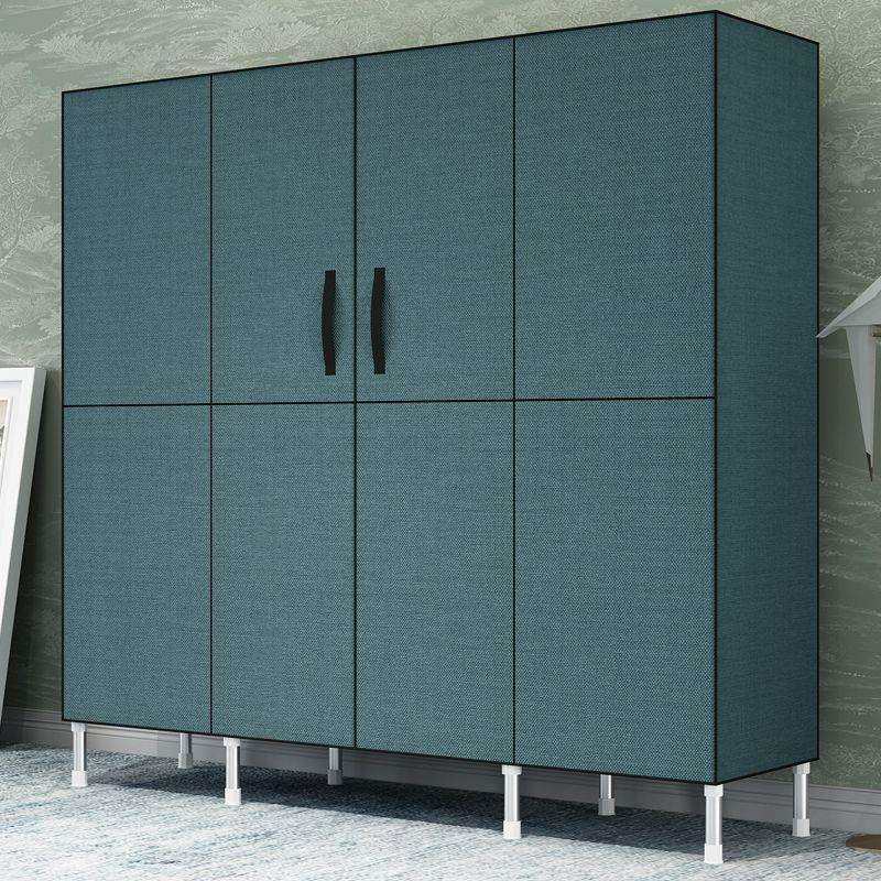 简易组装实用布衣柜钢管加粗加固全钢架衣柜卧室双人布艺收纳柜,淘宝优惠券,粉丝福利购,淘宝优惠卷