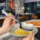 Buffet meal picking spoon shared spoon
