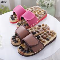 Home Plantar Health Goose Pebble Massage Slippers Acupoint Pedicure Shoes Men Massage Shoes Home Cool Slippers Women Summer