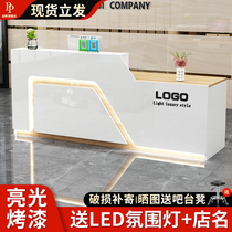 Cashier Desk Desk Table Clothing Store Beauty Salon Beauty Salon Company Front Desk Reception Desk Beauty Salon Desk Brief Modern Day