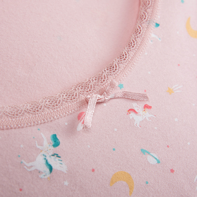 纯棉套装内穿全棉线衣保暖棉毛衫 花青纪保暖套装