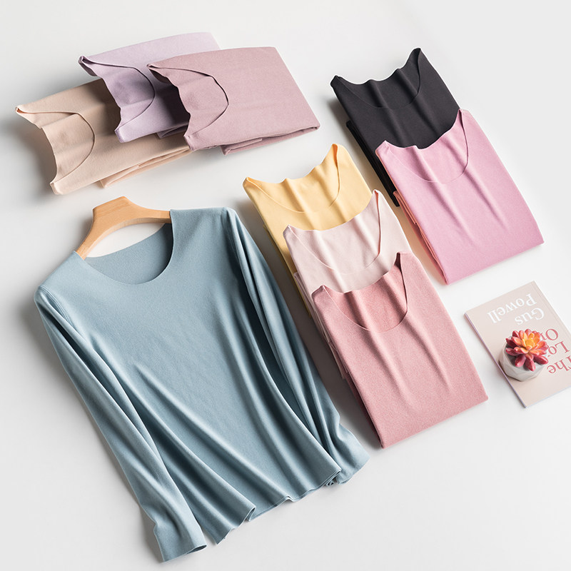 无痕保暖加绒德情侣发热内穿男内衣 花青纪保暖套装