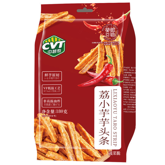 中越泰荔小芋芋头条180g/袋装蟹黄味香芋条办公休闲零食广西特产