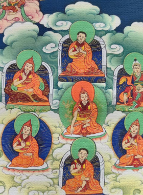 莲师皈依境唐卡画家用挂画客厅