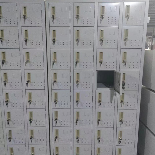 12门铁柜15格员工柜18门挂锁储物柜定制加层24门柜32门磁吸铁皮柜 - 图1