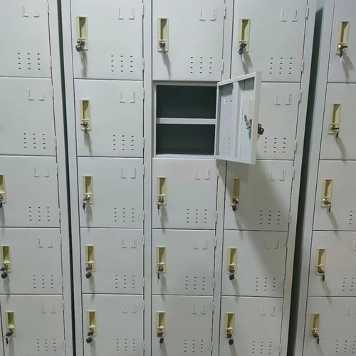 12门铁柜15格员工柜18门挂锁储物柜定制加层24门柜32门磁吸铁皮柜 - 图0