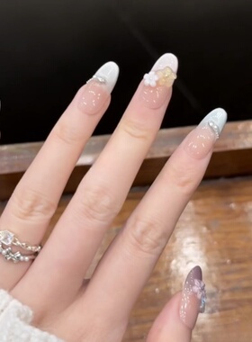 高级感假指甲贴片春夏美甲
