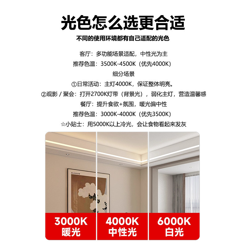 家用线形灯嵌入式线型暗装灯槽双眼皮客厅吊顶预埋线条灯线性灯带,淘宝优惠券,粉丝福利购,淘宝优惠卷