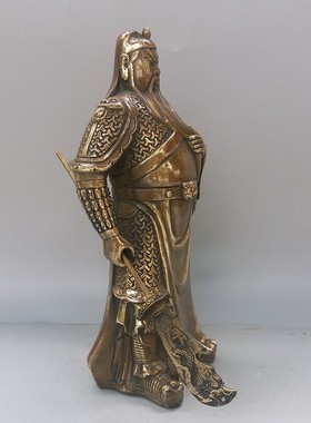 纯铜佛像关羽武财神风水工艺品