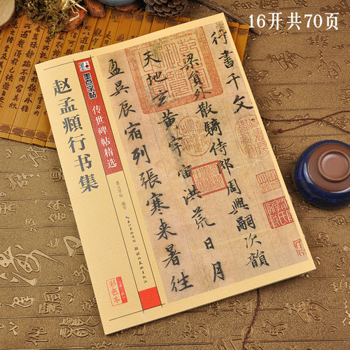 赵孟頫行书集 赵体行书书法毛笔字贴 千字文赤壁赋陋室铭秋兴赋 临摹碑帖法书附注释 墨点字帖湖北美术出版社 - 图0