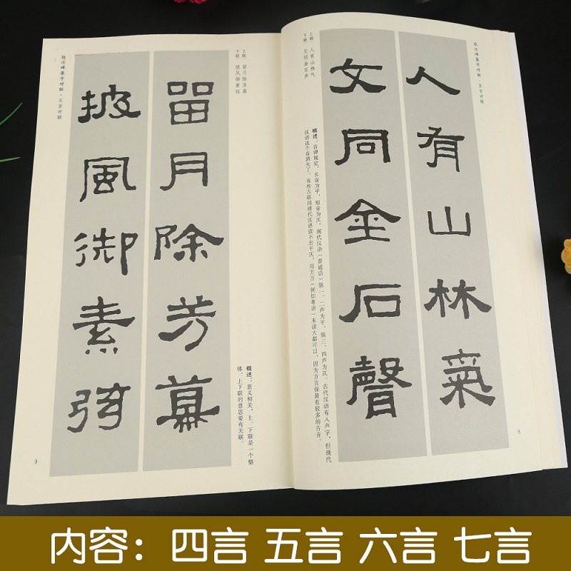 张迁碑集字对联 历代名碑名帖集字系列 汉隶碑帖隶书书法毛笔字帖 附简体旁注点评概述 安徽美术出版社 - 图3