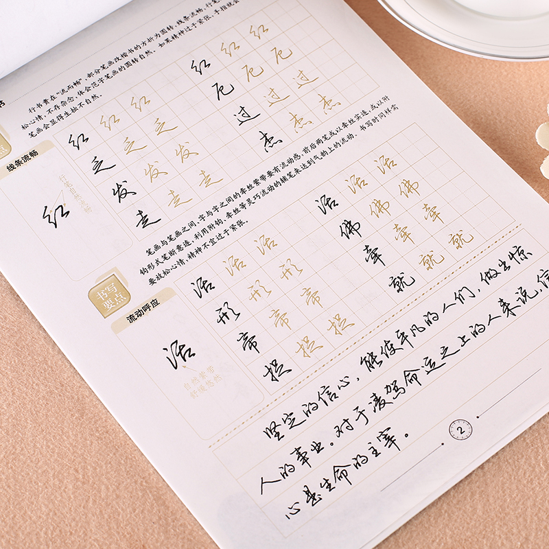 7天学会楷书 7天学会行楷 7天学会行书钢笔字帖 硬笔书法临摹带蒙纸描红字帖 荆霄鹏书写速成教程 墨点字帖 - 图2