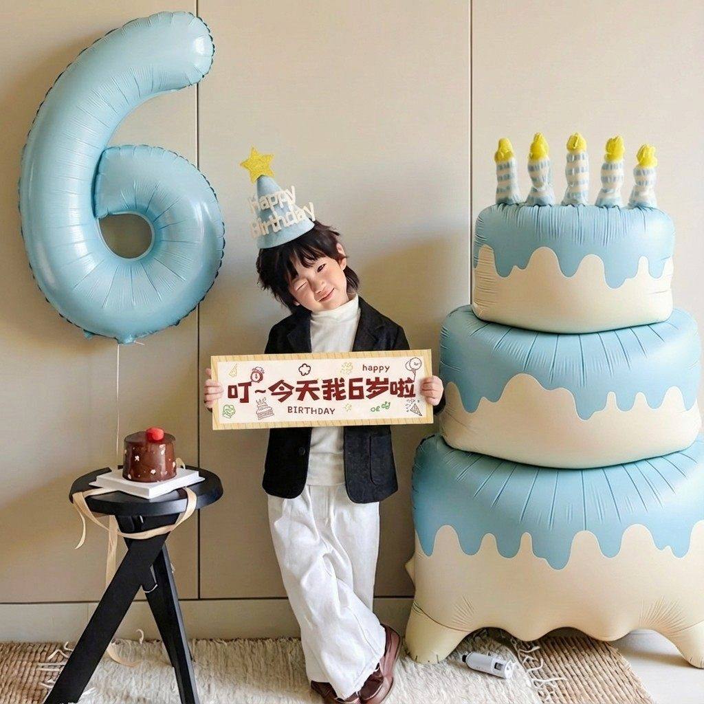 道具场景布置装饰铝膜蛋糕5岁男孩生日数字气球40寸宝宝派对拍照,淘宝优惠券,粉丝福利购,淘宝优惠卷