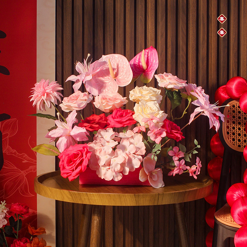 结婚婚礼布置花艺客厅卧室床头仿真花婚房桌面花束装饰签到台摆件,淘宝优惠券,粉丝福利购,淘宝优惠卷