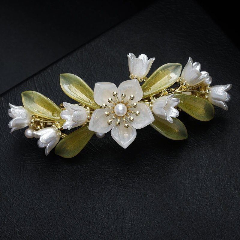 名媛花朵头发夹子后脑勺大号发夹弹簧夹女气质马尾夹减龄头饰发卡,淘宝优惠券,粉丝福利购,淘宝优惠卷