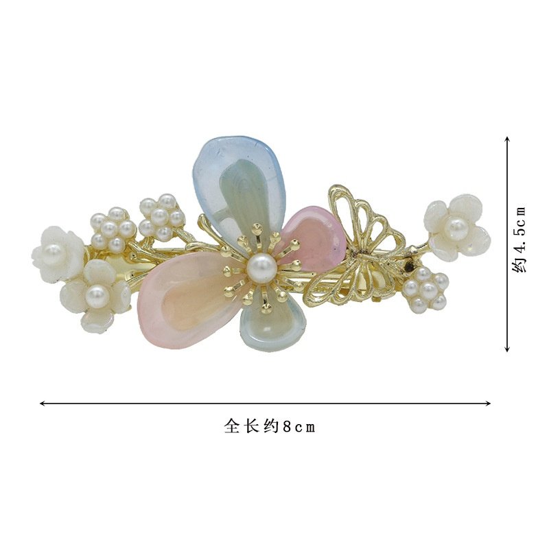 名媛花朵头发夹子后脑勺大号发夹弹簧夹女气质马尾夹减龄头饰发卡,淘宝优惠券,粉丝福利购,淘宝优惠卷