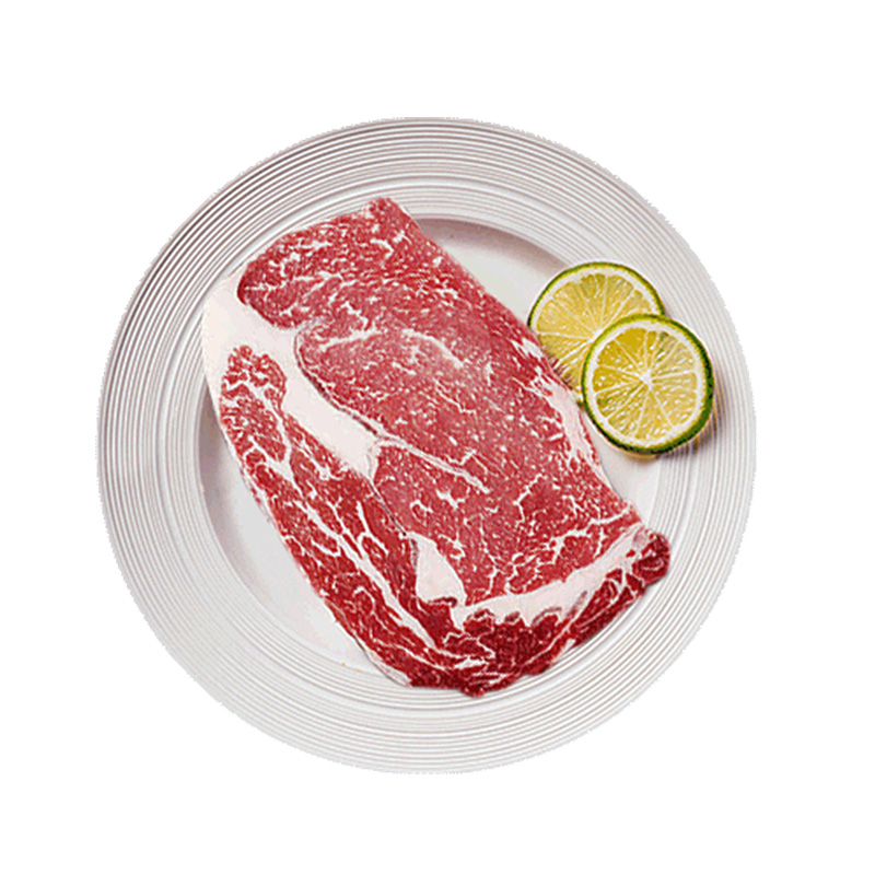 鸿亮牛肉家用冷冻牛排西冷牛肉8片新鲜儿童黑椒家庭眼肉牛扒套餐