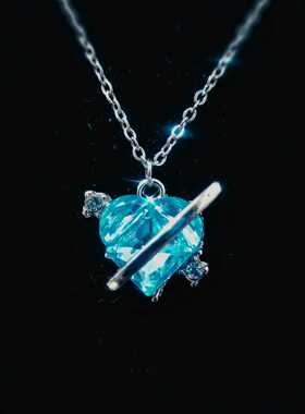 设计感粉色轻奢甜美气质锁骨链