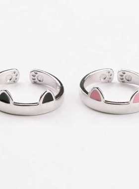 耳朵闺蜜情侣可调节尾戒日式