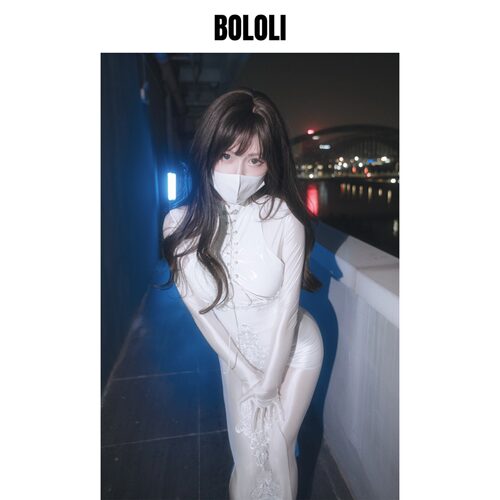 BOLOLI中华娘高叉蕾丝旗袍漆皮马油打底衣主播穿搭cosplay摄影会 - 图0