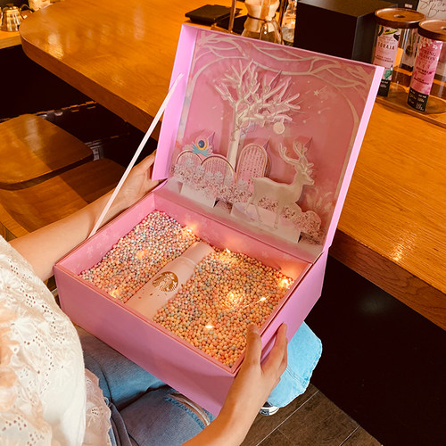 礼物盒高级生日礼品盒创意礼盒包装空盒子仪式感精美送男生大号 - 图3