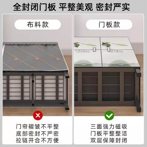 免安装折叠布衣柜家用卧室出租房全钢架结构结实耐用加厚简易衣橱 - 图1