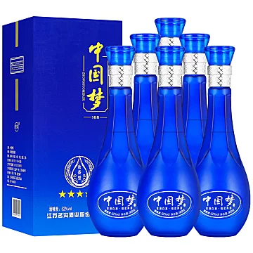 中国梦白酒整箱52度6瓶