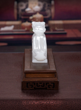 天然玉石人参如意乔迁开业摆件