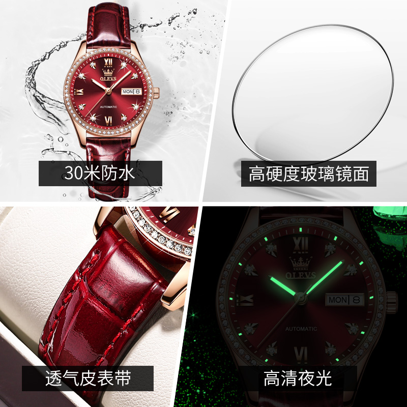 2021年新款瑞士正品名牌女士机械表 卡麦仕国产腕表