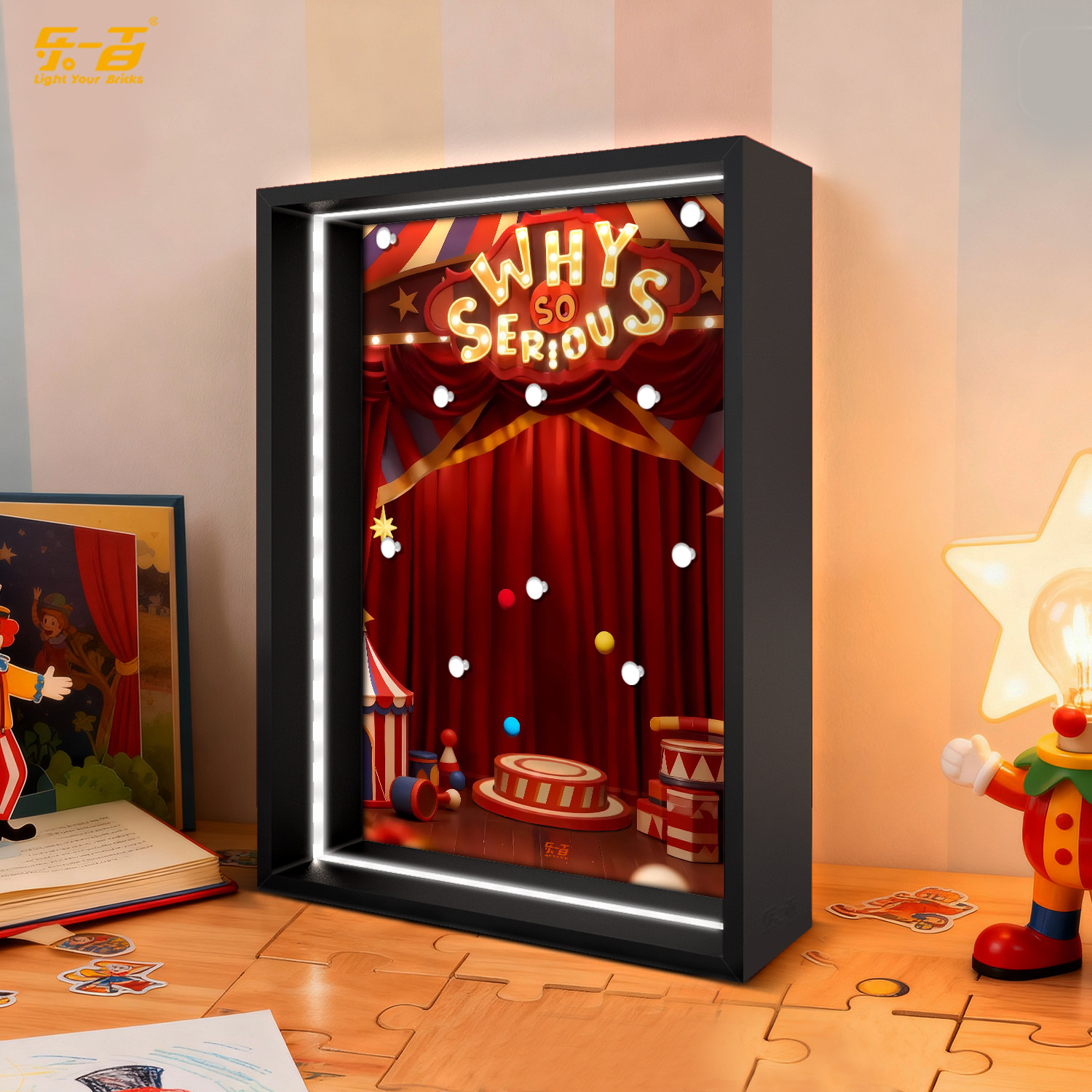 乐一百适用泡泡玛特WHY.SO.SERIOUS万圣节小丑系列搪胶毛绒展示盒,淘宝优惠券,粉丝福利购,淘宝优惠卷