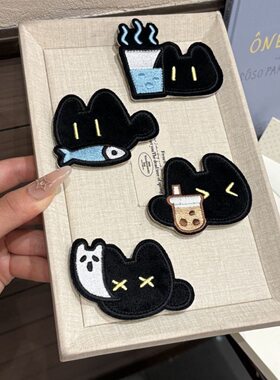小黑猫无痕刘海贴碎发整理神器