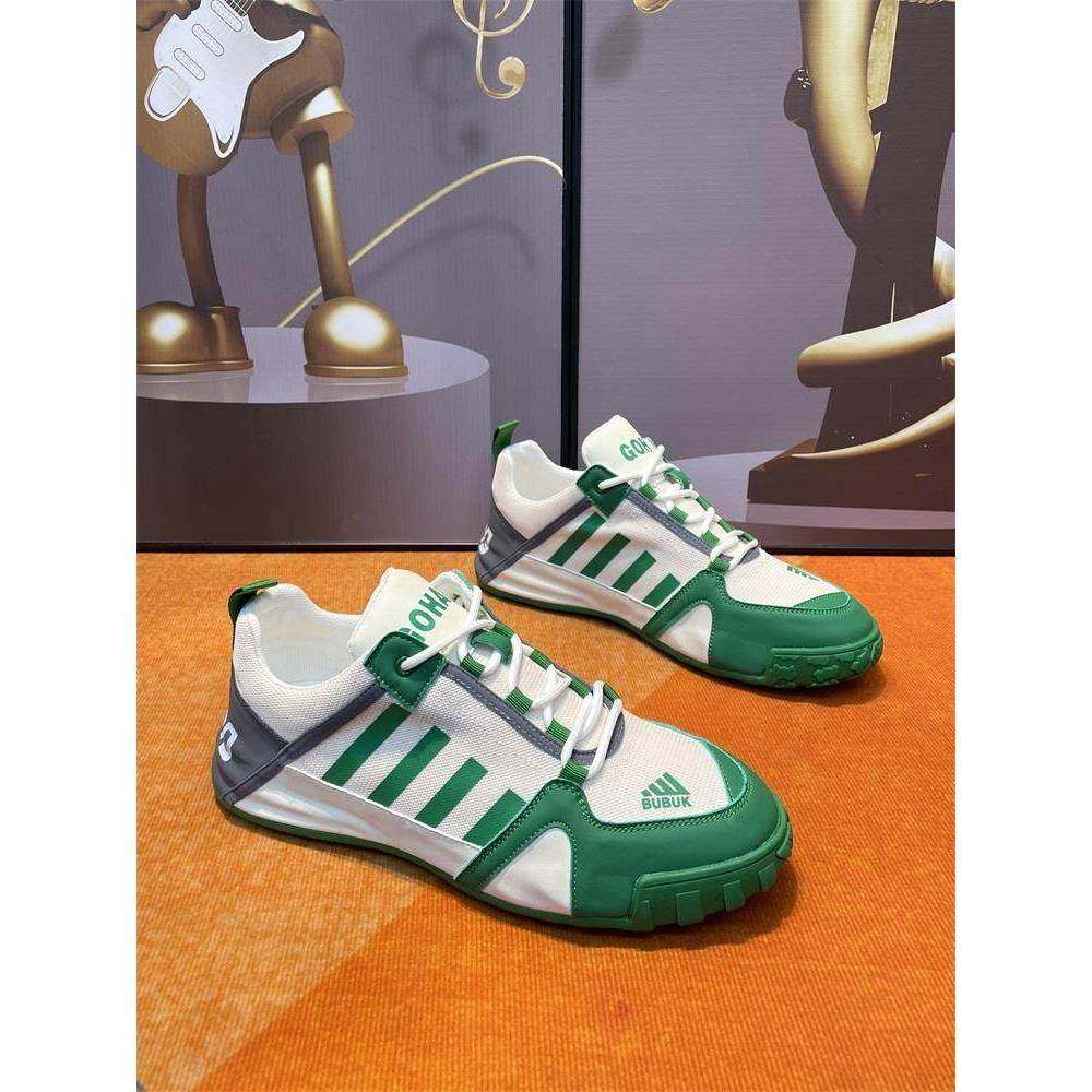 男鞋秋季透气2025新款休闲百搭运动鞋四条杠厚底板鞋增高老爹鞋潮,淘宝优惠券,粉丝福利购,淘宝优惠卷