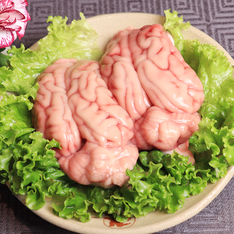 新鲜冷冻猪脑 猪脑花 猪脑 脑花 生鲜商用猪脑猪小脑火锅猪脑包邮 - 图0