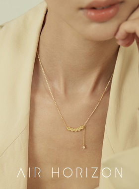 S925纯银圆环弧形流苏项链