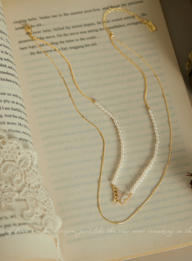 AIR-HORIZON贝母珍珠叠戴女项链