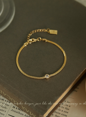 AIR-HORIZON女铜锆石休闲手链