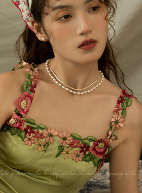 AIR-HORIZON珍珠女叠戴锁骨链