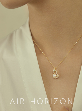 灵蛇围绕珍珠葫芦项链女2025新款