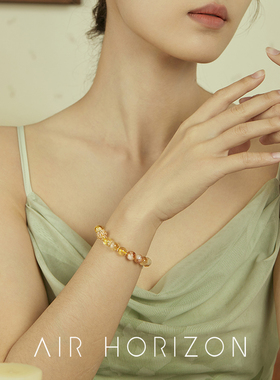 黄水晶手串女款招财转运珠手链