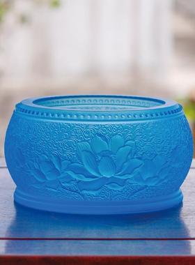 中式供佛套装线香炉供水杯供果盘古法琉璃家用佛供专用品摆件供具