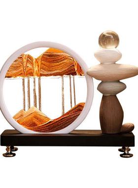 时来运转红酒架酒柜摆件餐边电视柜流沙画家居客厅酒托杯架装饰品