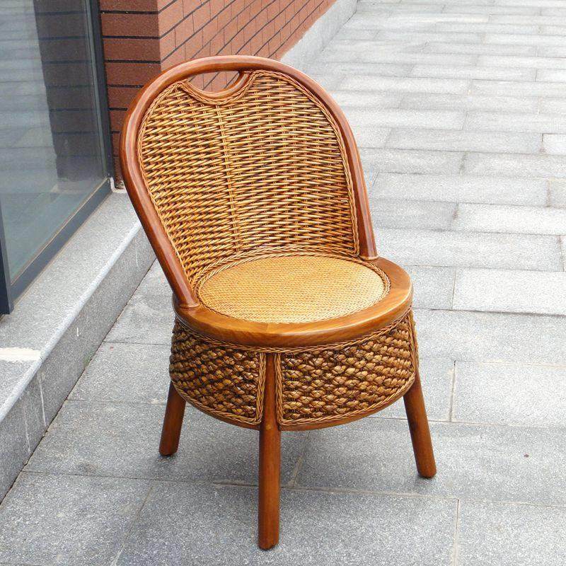 天然藤编靠背椅藤椅餐椅单人圆凳子家用小椅子休闲用阳台椅子实木,淘宝优惠券,粉丝福利购,淘宝优惠卷