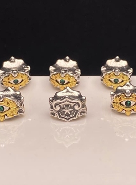 新款合金灵瞳卡环金刚星月猴头百香籽菩提皇冠配件diy文玩配饰