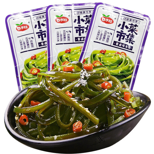 口水娃7类小菜组合独立小包装休闲零食小吃榨菜泡菜喝酒下饭菜 - 图0