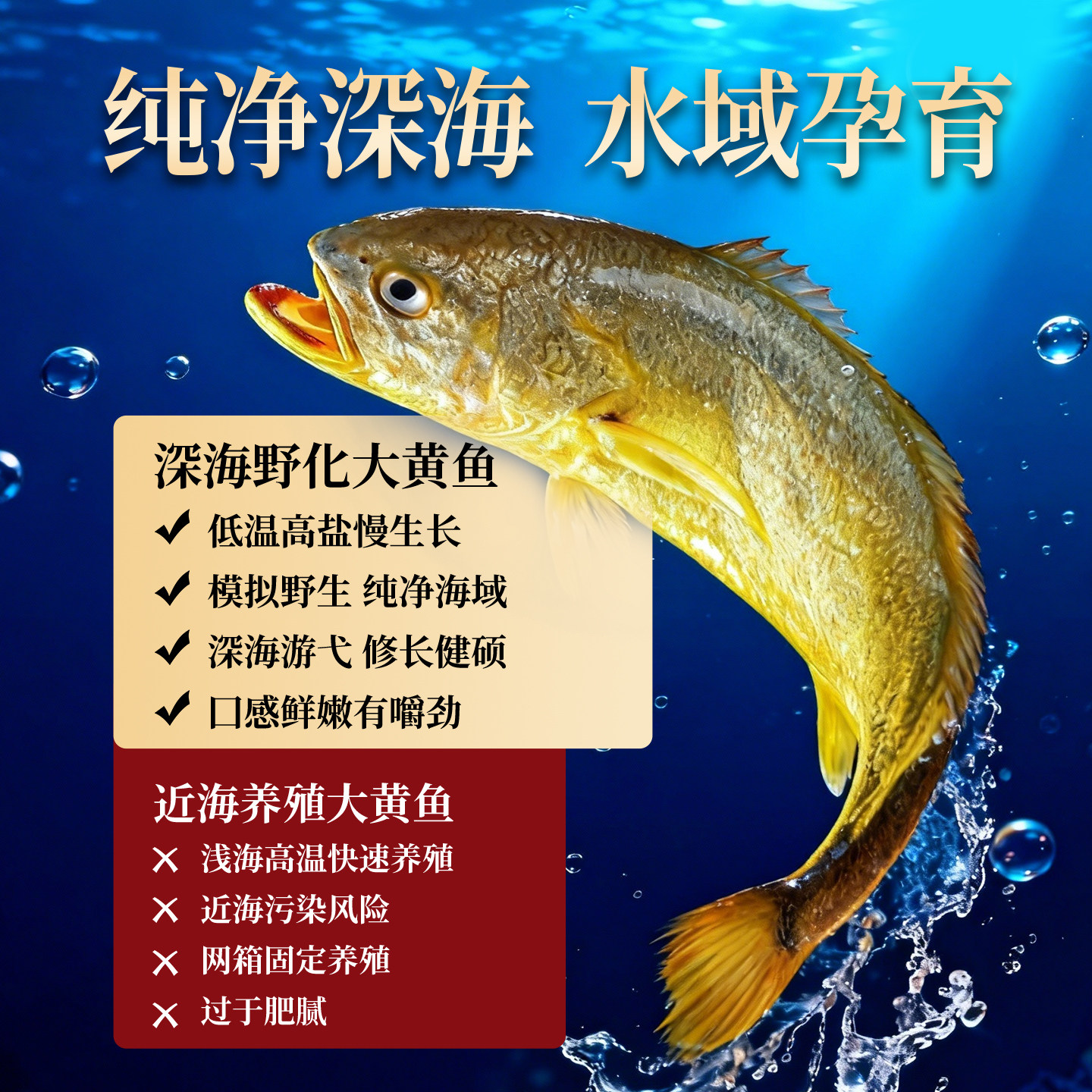 舟山大黄鱼高端年货海鲜礼盒装大礼包春节送礼特产深海生态黄花鱼,淘宝优惠券,粉丝福利购,淘宝优惠卷