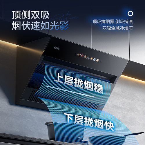 志高油烟机厨房家用大吸力侧吸式吸油机顶侧双吸新款变频抽油烟机 - 图2